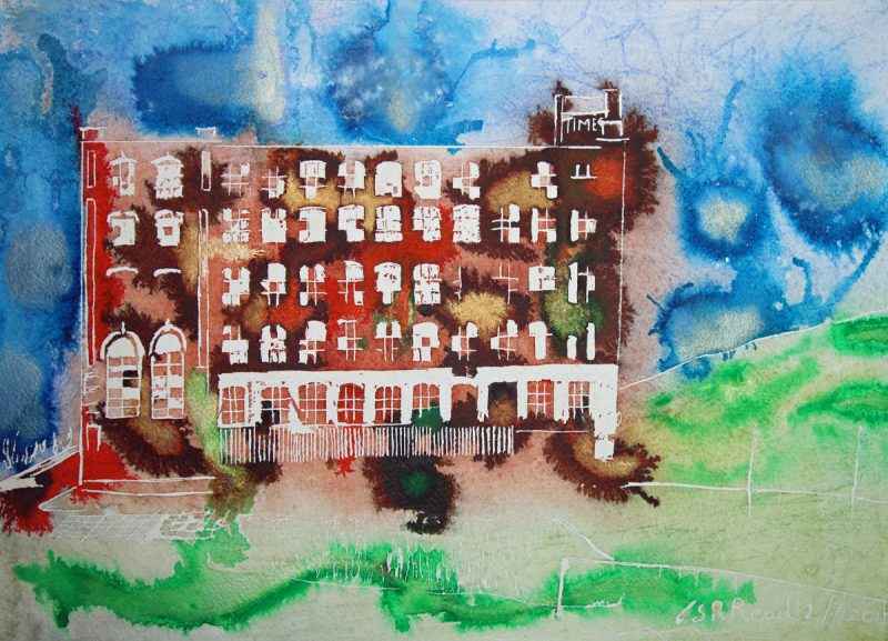 Painting of Times Mill on Grimshaw Lane in Middleton by Cathy Read