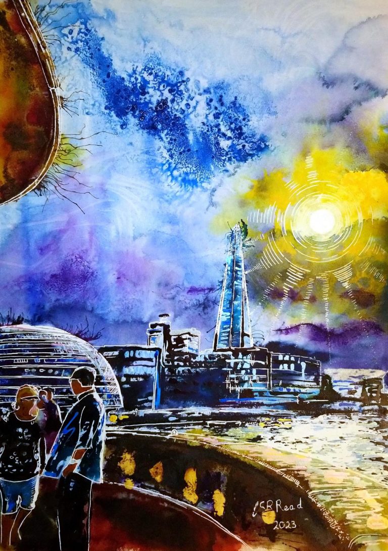 Cathy Read - Artist - Tower Bridge Working Title - painting