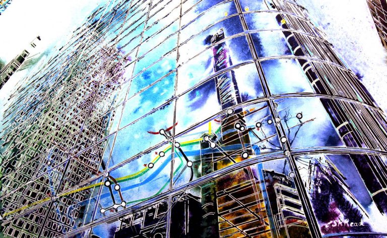Cathy Read - Artist - Discovering a City painting