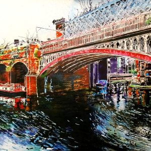 Cathy Read - Artist - Railway Bridges at Castlefield Painting