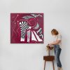 Cathy Read - Artist - Magenta Marvel Painting in a room setting