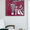 Cathy Read - Artist - Magenta Marvel Painting in a room setting