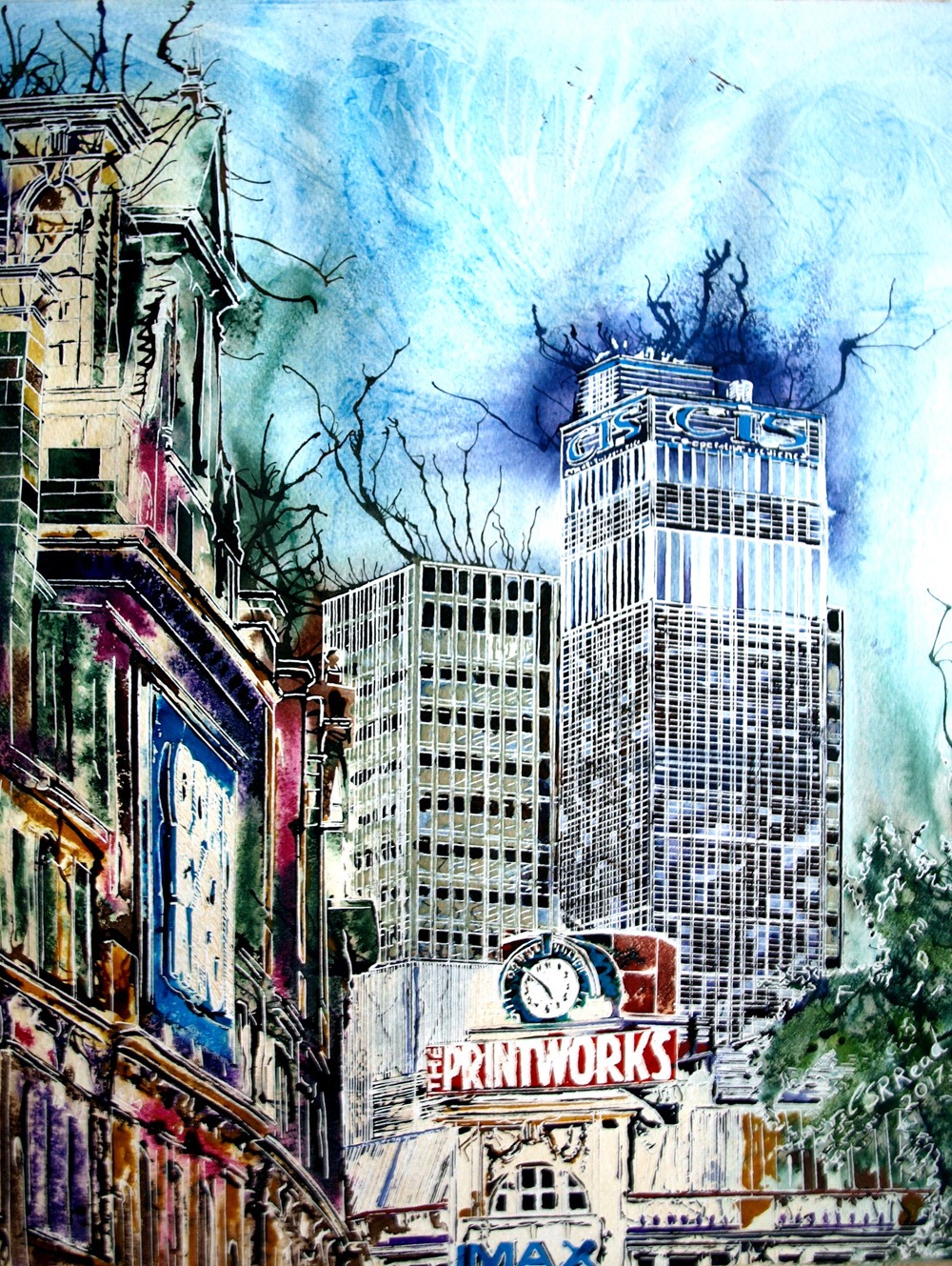 Printworks – Original Painting – Cathy Read Art