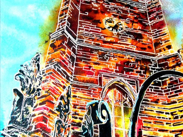 Cathy Read - Artist - St Leonard's Church, Towcester Painting.