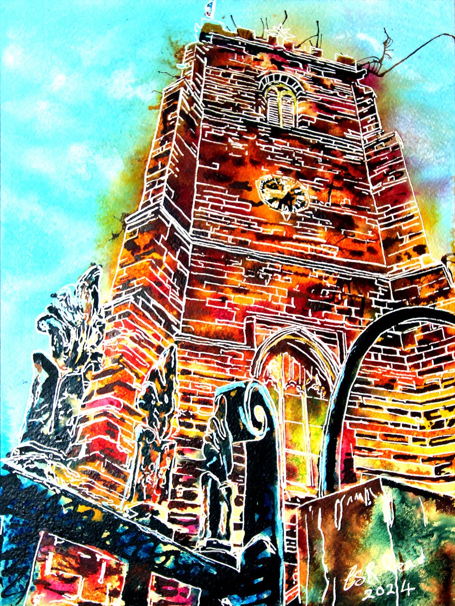 Cathy Read - Artist - St Leonard's Church, Towcester Painting.