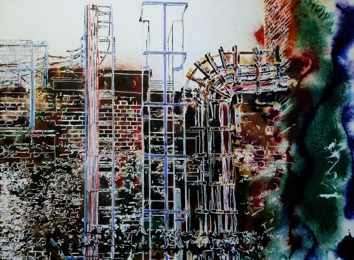 Transport Lines – Original Painting – Cathy Read Art