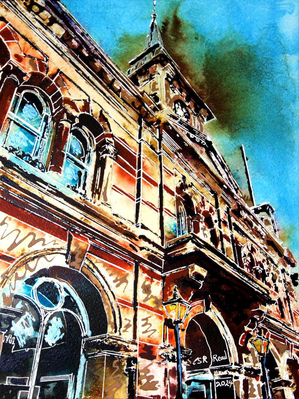 Towcester Town Hall – Original Painting – Cathy Read Art