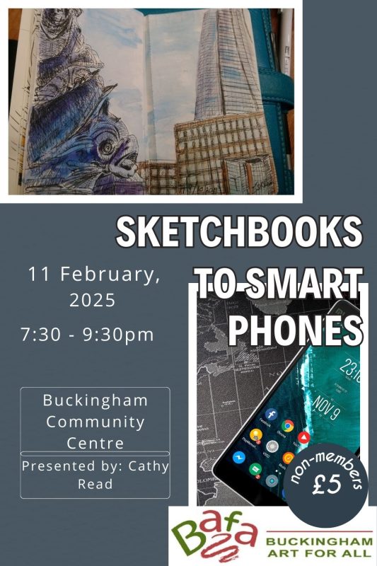 Sketchbooks to Smartphones Poster featuring Inner Stucture of an Idea painting by Cathy Read - Artist