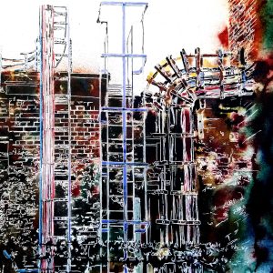 Cathy Read - Artist - Transport Lines Painting