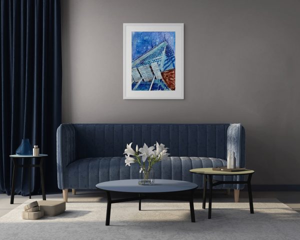 Cathy Read - Artist - Birth of the Shard painting in a room setting