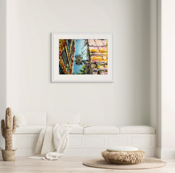 Cathy Read - Artist - Echoes of London Bridge painting in a room setting