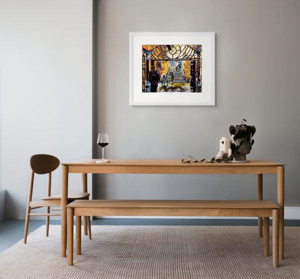 Cathy Read - Artist - Visiting the Museums painting in a room setting