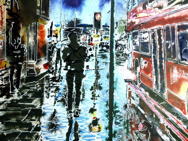 Cathy Read – Artist - St Pancras Reflections Painting