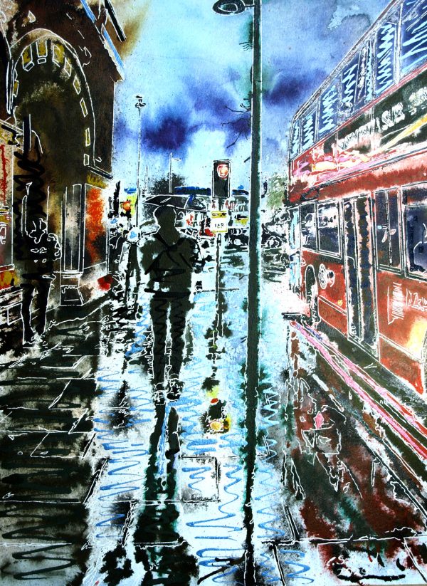 Cathy Read – Artist - St Pancras Reflections Painting
