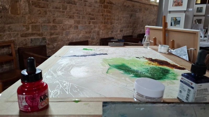 Cathy Read - Artist = Lock Gear Painting in Progress