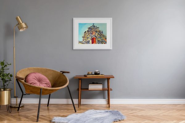 Cathy Read - Artist - Victoria and Albert Museum painting in a room setting