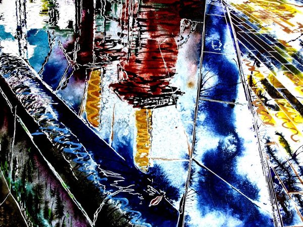 Cathy Read – Artist - Battersea Reflections Painting