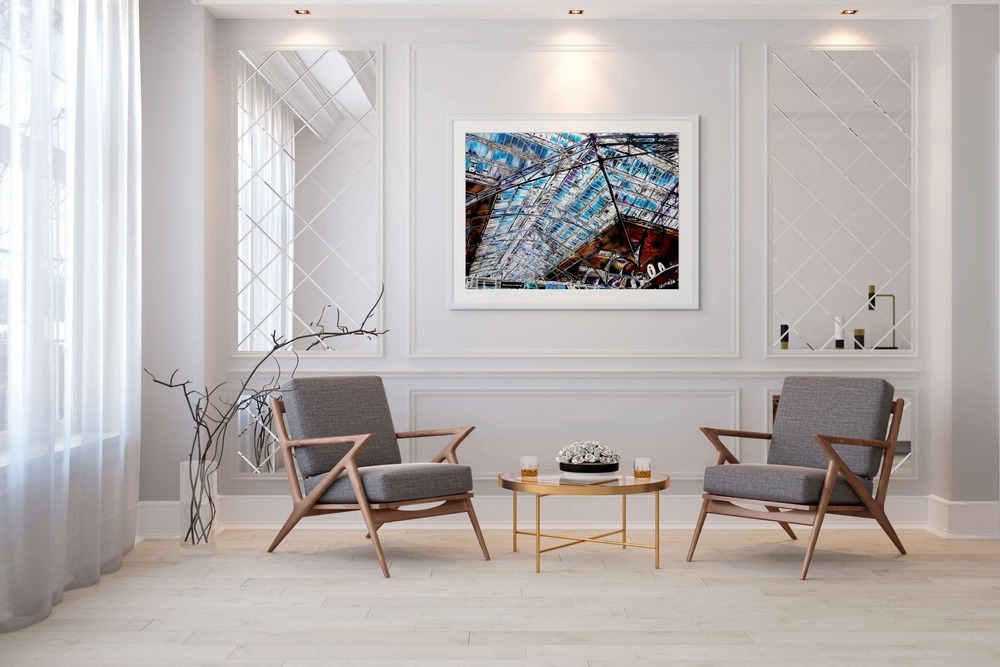 Cathy Read - Artist - Liverpool Street Station Roof in a Room setting