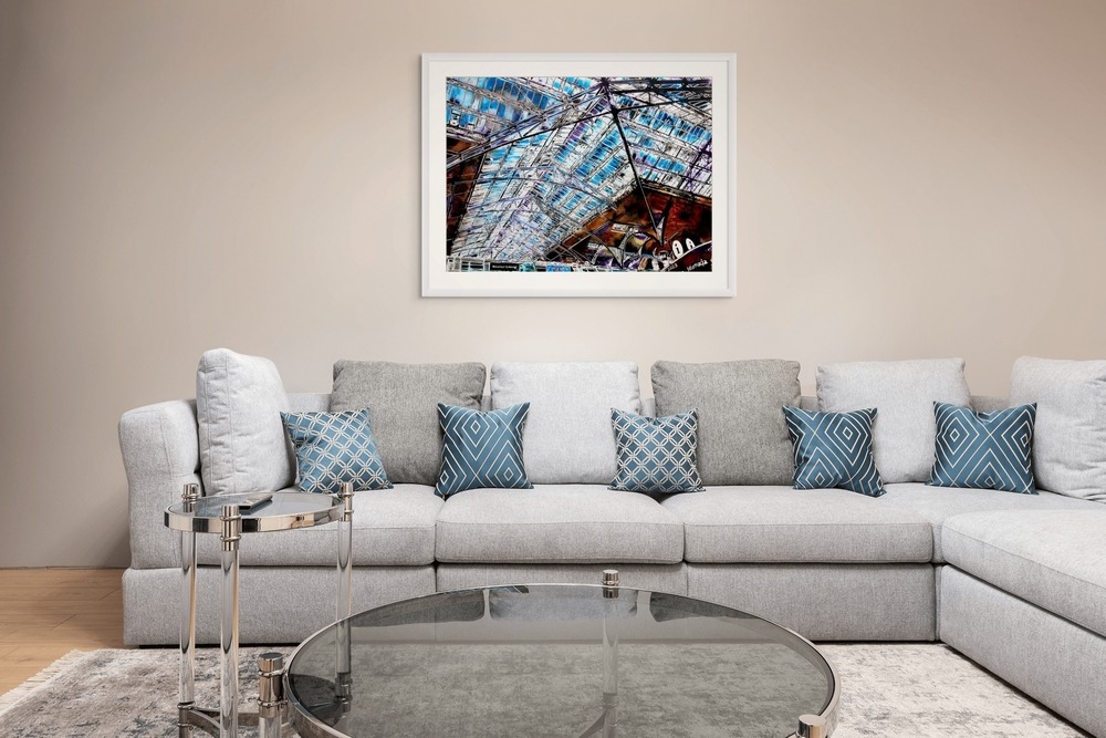 Cathy Read - Artist - Liverpool Street Station Roof in a Room setting