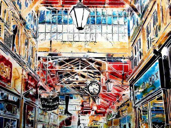 Cathy Read - Artist - Covered Market, Oxford Painting
