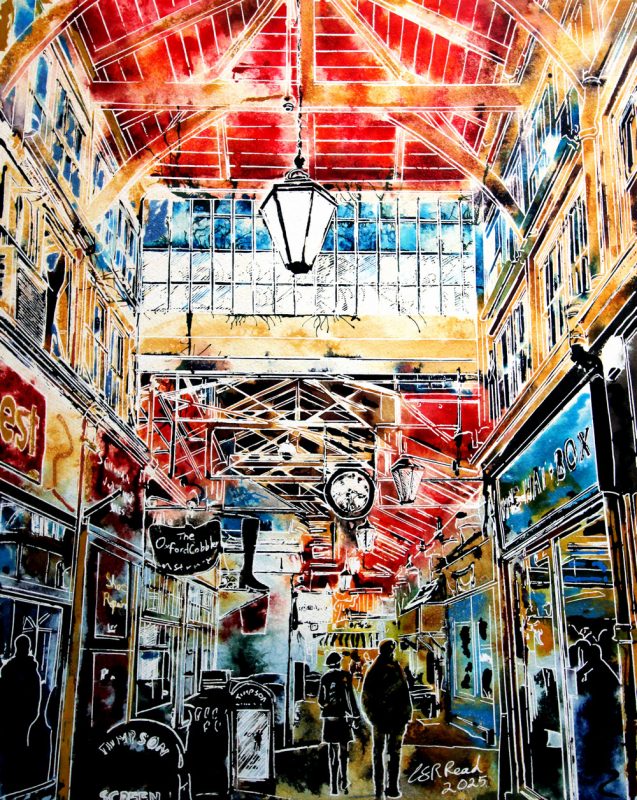 Cathy Read - Artist - Covered Market, Oxford Painting