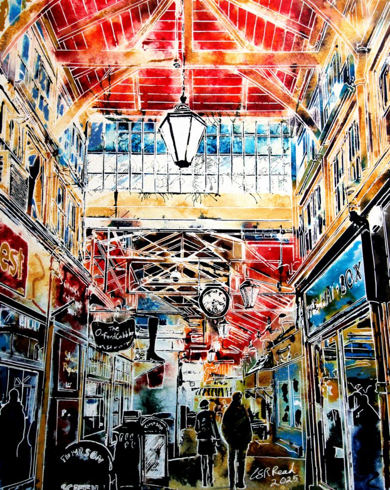 Cathy Read - Artist - Covered Market, Oxford Painting