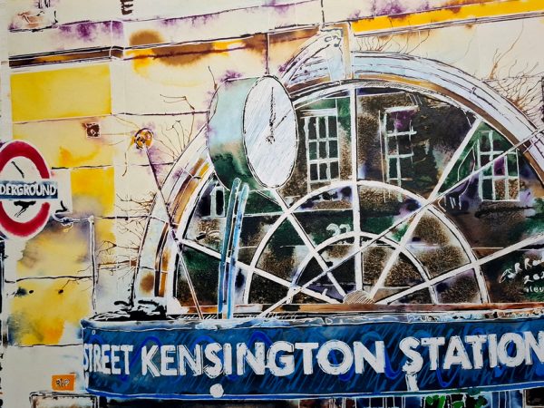 Cathy Read – Artist - High Street Kensington Station Painting