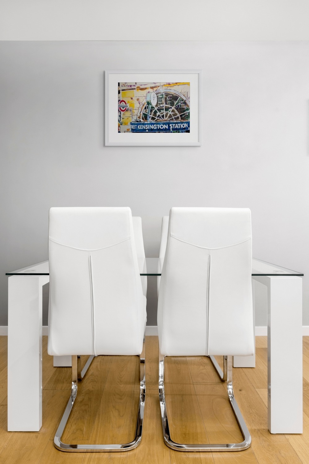 Cathy Read – Artist - High Street Kensington Station Painting in a room setting
