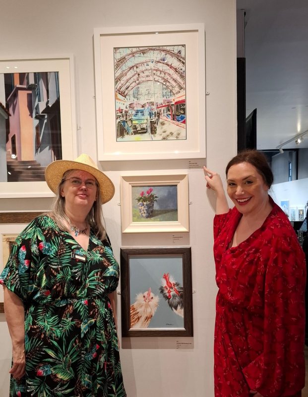 Cathy Read and Stephanie Stacey at Society of Women Artists Exhibition