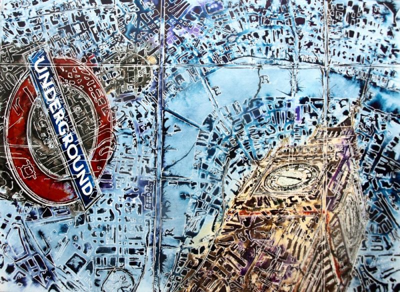 ©2016-Cathy-Read-London-Maps-Watercolour-and-Acrylic-56x76cm