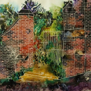 ©2010-Cathy Read- Gateway to eternity or Paradise -Watercolour and acrylic ink - 40x50cm - £410 unframed