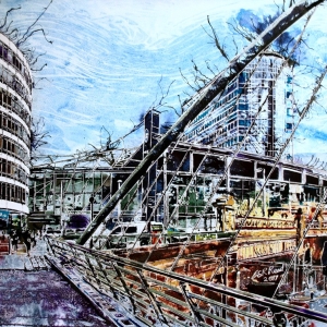 ©2017 - Cathy Read - Piccadilly Station - Watercolour and Acrylic  - 51 x 61cm