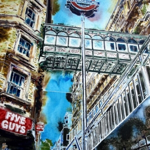 Charing Cross Station - ©2019 Cathy Read  76 x 56 cm