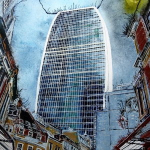 Walkie Talkie - ©2019 - Cathy Read - 50x40cm