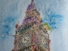 Big Ben - ©2018- Cathy Read - 61 x 61cm Watercolour and acrylic ink
