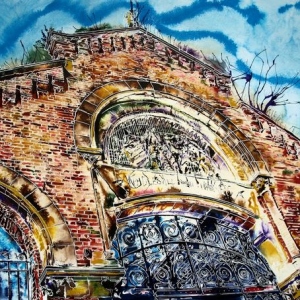 Manchester Fish Market  - Cathy Read - ©2017 - Watercolour and acrylic ink - 56 x 76cm