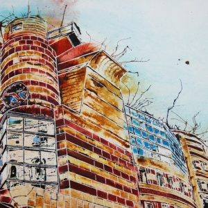 One-Poultry-©2020-Cathy-Read-Watercolour-and-Acrylic-1000