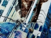 Watching the Urban Forager -  ©2012 - Cathy Read - Watercolour and acrylic ink- 50x40cm