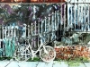 White Bicycle (SOLD)- ©2015 - Cathy Read -Watercolour and Acrylic - 40 x 50 cm