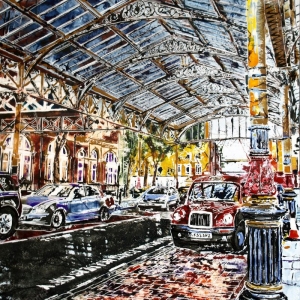 Marylebone Station -©2017 - Cathy Read -  Watercolour and Acrylic  - 51 x 61cm