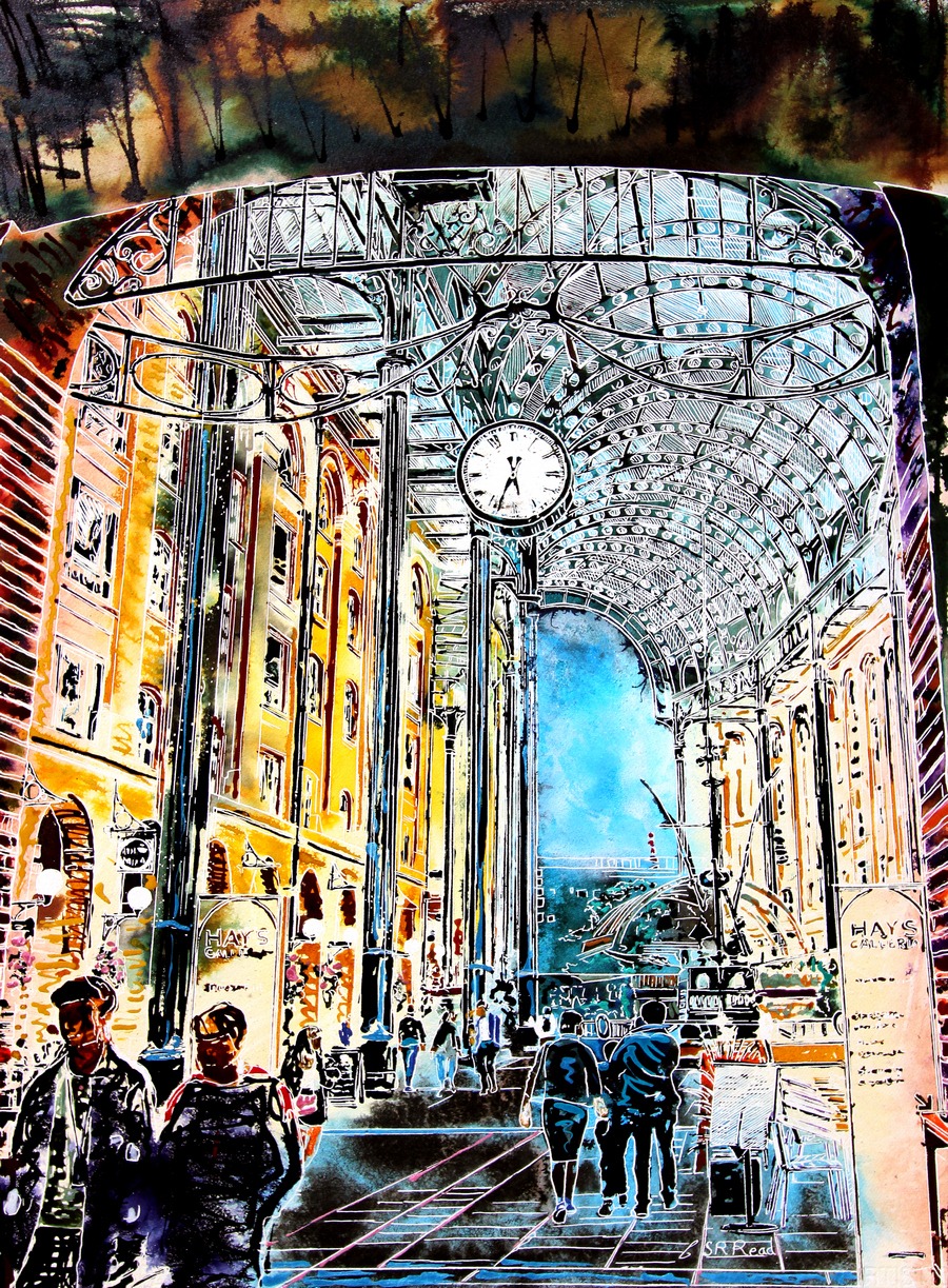 ©2022 - Cathy Read - Hays Galleria -Watercolour and Acrylic ink - 76 x 56 cm