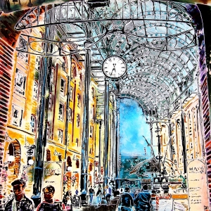 ©2022 - Cathy Read - Hays Galleria -Watercolour and Acrylic ink - 76 x 56 cm
