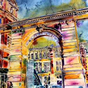 Victoria and Albert Museum - ©2023 - Cathy Read - Watercolour and Acrylic - 60 x 43 cm