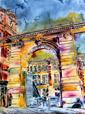 Victoria and Albert Museum - ©2023 - Cathy Read - Watercolour and Acrylic - 60 x 43 cm